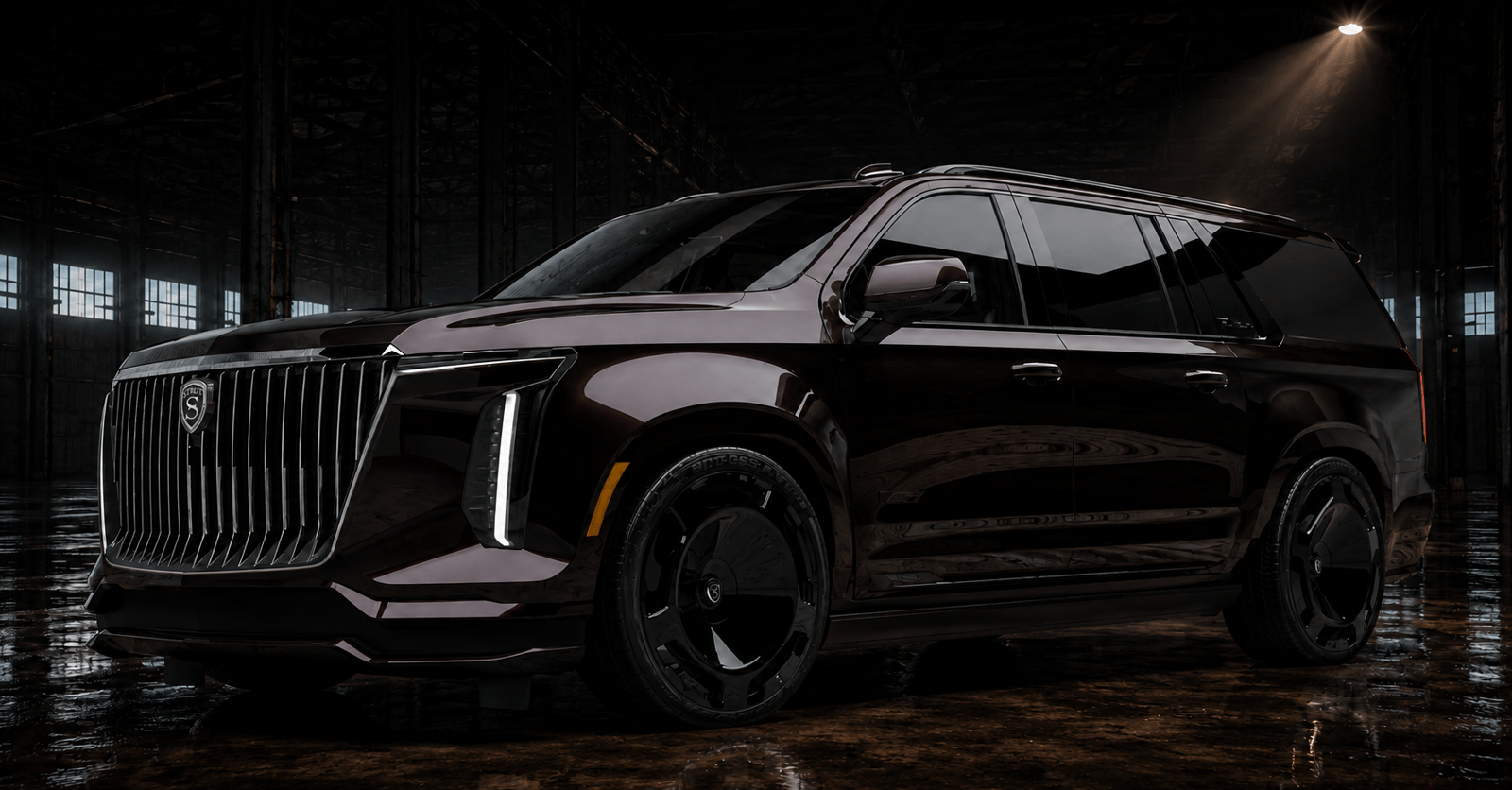 Strut 300 front three-quarter, burgundy finish